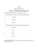 # Đáp án - Khối 4 - Tuần 26