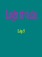 LUYỆN TỪ VÀ CÂU-TUẦN 15-LY