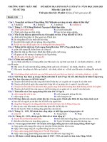 ĐỀ KT CUỐI HK1 SỬ 11 NĂM HỌC 2020-2021 CÔ KIM