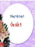 Tiếng Việt 5 - Tuần 10 - Ôn tập giữa học kì I (tiết 5)