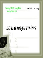 Tiết 7_ Hình 6_ Độ dài đoạn thẳng