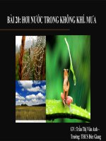 Bài 20: Hơi nước trong không khí. Mưa - Địa 6 - Trần Thị Vân Anh