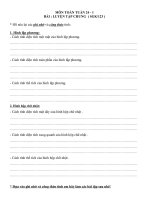 CÁC MÔN HỌC TUẦN 24 CỦA HỌC SINH KHỐI LỚP 5 CÙNG PHIẾU BÀI TẬP