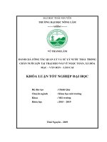 Đánh giá công tác quản lý và xử lý nước thải trong chăn nuôi lợn tại trại heo nái vũ ngọc toàn, xã hòa mạc   văn bàn   lào cai​  