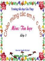 Tin học 3-Tuần 11 -Bài 3: Vẽ đường thẳng, đường cong (tiết 2)