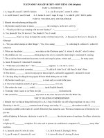 Tải Bộ câu hỏi ôn thi vào lớp 10 môn tiếng Anh hay nhất -  Bài tập tiếng Anh ôn thi vào lớp 10