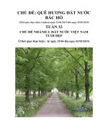 Giáo án tuần 32: Chủ đề 