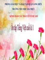 TLV 5 - Tuần 18 - 5A7 - Vân Anh: Ôn tập cuối kì 1