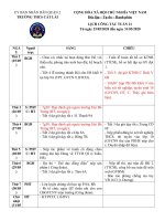 LỊCH CÔNG TÁC TUẦN 21