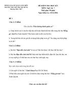 Đề thi học kỳ I - Khối 7 -  Bộ môn Văn học