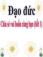 Đạo đức 3 - Tuần 10 - Chia sẻ vui buồn cùng bạn