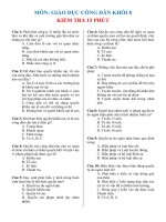 môn giáo dục công dân khối 8