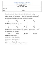 Bài tập bổ trợ môn Toán khối 4 tuần 27