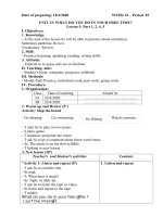 giáo án Tiếng Anh lớp 5 tuần 22