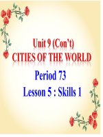 Anh 6 tuần 26 tiết 73 Unit 09  Skills 1 thuy