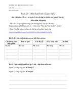 * Phiếu học tập - Khối 2 - Tuần 28