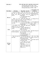 Giáo án tuần 3: Chủ đề: Cô giáo và các bạn (Năm học 2019 - 2020)