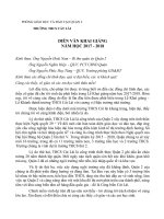 DIỄN VĂN KHAI GIẢNGNĂM HỌC 2017 - 2018