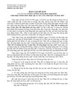 Chuyên đề Giáo dục đạo đức cho học sinh thông qua các câu chuyện kể về Bác Hồ