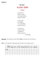 # Đáp án - Khối 1 - Tuần 27