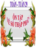 Toán 5 - Tuần 28 - Tiết 137- Ôn tập về số thập phân