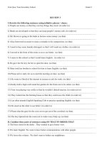 nội dung trọng tâm môn tiếng anh 233  thcs trần quốc toản