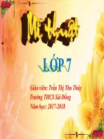 Tuần 24- MT7- Tiết 24- CD7- Vẽ đậm nhạt- Trần Thị Thu Thủy