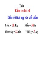 Lớp 4 - Toán - Tuần 35: Ôn tập về đại lượng (Tiếp)