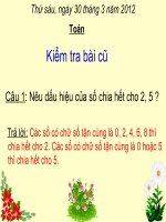 Tuần 31. Ôn tập các phép tính với số tự nhiên