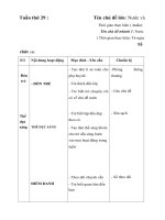 Giáo án tuần 29 : Nước :Năm học 2019 - 2020