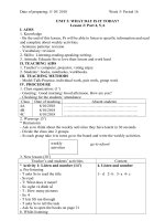 giáo án Tiếng Anh lop 4 tuần 5