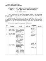 Kế hoạch giảng dạy môn giáo dục công dân học kì II ( sau khi tinh giản)