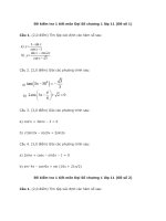 Tải Bộ đề kiểm tra 1 tiết Chương 1 Đại số lớp 11 (Có đáp án) -  Đề kiểm tra 45 phút Đại số lớp 11
