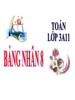 Toán 3 - Tuần 10 - Bảng nhân 8