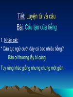 Lớp 4 - Luyện từ và câu - Tuàn 1: Cấu tạo của tiếng (Tiết 1)