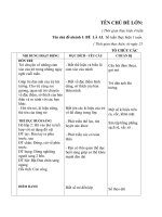 Giáo án tuần 4: Bé là ai