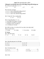 NỘI DUNG ÔN TẬP TRỰC TUYẾN CHO HỌC SINH KHỐI 2