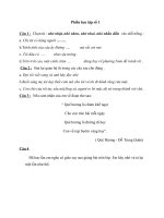 Phiếu học tập văn 6 (Tuần 1 và tuần 2 Tháng 3) -Phiếu số 5 dành cho học sinh giỏi .