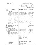 Tuần 7 - Tôi cần gì lớn lên và khỏe mạnh