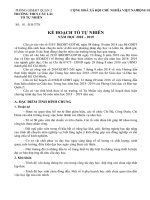 KẾ HOẠCH CHUYÊN MÔN TỔ TỰ NHIÊN - NĂM HỌC 2018 - 2019