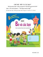 Giáo án tuần 3. Chủ đề lớn 