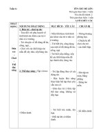 Giáo án tuần 6: Những người thân yêu của bé