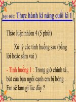 Đạo đức 2 - Tuần 18 - Thực hành kĩ năng cuối kì 1