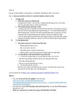 Nội dung bài học môn Công Nghệ tuần 28