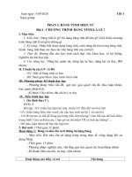 Tuần 1- Tiết 1- Bài 1: CHƯƠNG TRÌNH BẢNG TÍNH LÀ GÌ ?