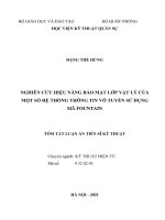 Nghiên cứu hiệu năng bảo mật lớp vật lý của một số hệ thống thông tin vô tuyến sử dụng mã fountain TT 