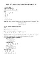 Toán 6 - TUẦN 8 - CHỦ ĐỀ PHÉP CỘNG VÀ PHÉP TRỪ PHÂN SỐ
