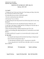 TRỌNG TÂM ÔN TẬP HỌC KÌ 2 MÔN ĐỊA LÍ KHỐI 6 18-19