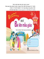 Giáo án tuần 31 chủ đề lớn 