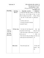 giáo án tuần 29 CĐ Nước và hiện tượng tự nhiên